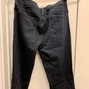 Super Dark-Wash Blue Skinny Jeans with Zip Detail